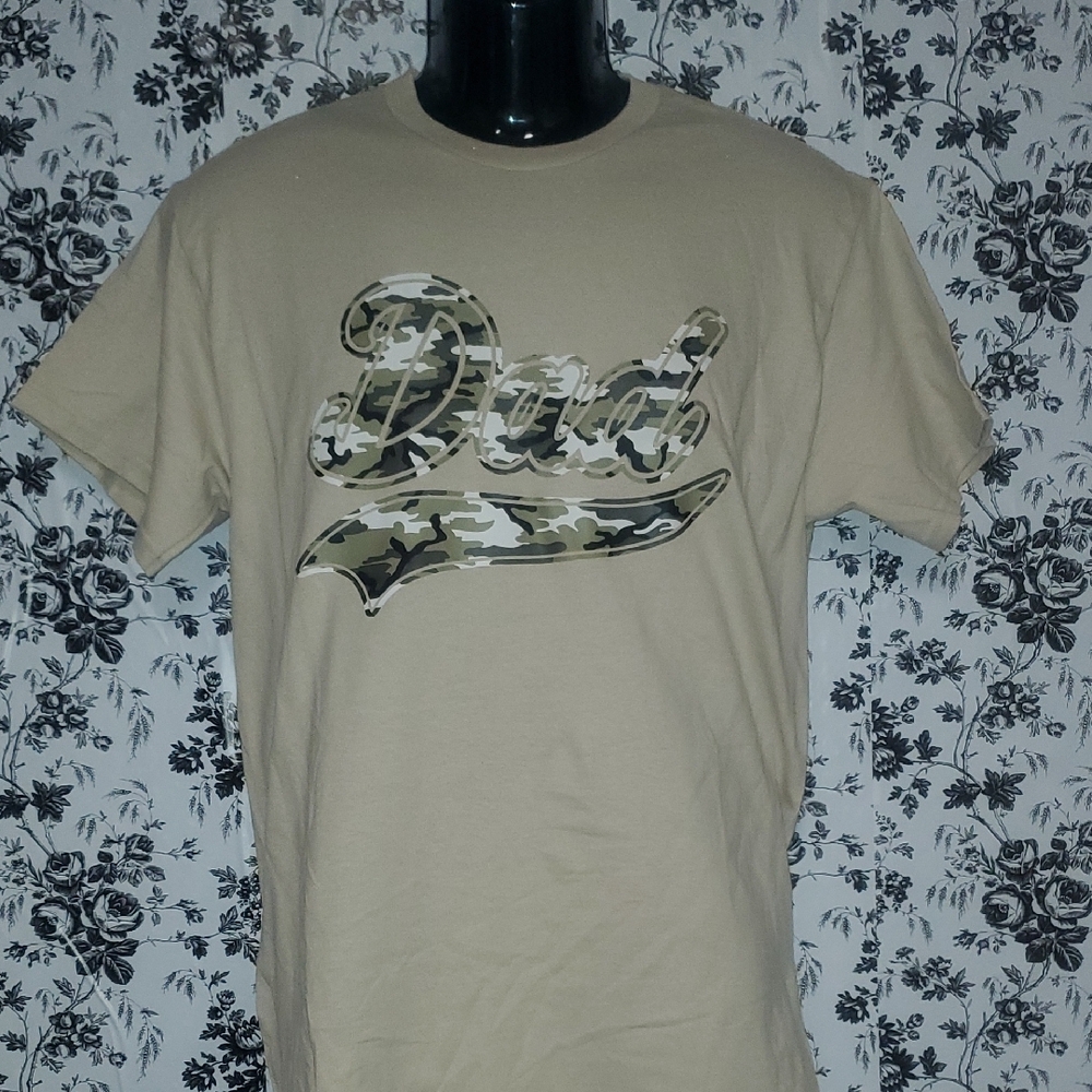 Tan 'Dad' Camo Graphic Tee